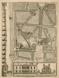 Plan van Greenwich Park, Londen door English School