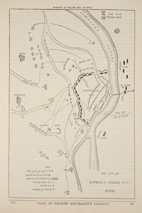 Plan van de Slag bij Sobraon, 10 februari 1846, illustratie uit Cassells Geïllustreerde Geschiedenis van Engeland door English School