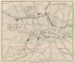 Plan van de Metropolitan Railway door English School