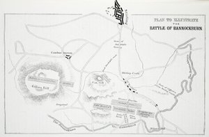 Plan ter Illustratie van de Slag bij Bannockburn door English School