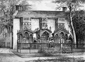 Plas Newyyd, nabij Llangollen, Wales, de zetel van Lady Eleanor Butler en Miss Ponsonby door English School