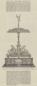 Plaat gegeven aan de Koninklijke Ingenieurs door Indiase Ingenieur Officieren (gravure) door English School