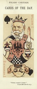 Speelkaart met Willem I en Otto von Bismarck door English School