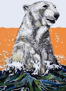 Ijsbeer (gouache op papier)