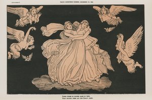 Politiek beeldverhaal (kleurenlitho) door English School