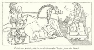 Polydamas Adviseert Hector om de Strijdwagens uit de Greppel te Halen