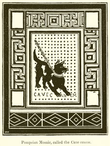 Pompeiaanse Mozaïek, genaamd de Cave Canem door English School