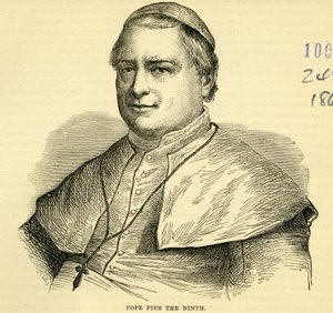 Paus Pius IX (gravure) door English School