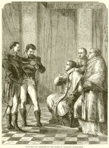 Paus Pius VII gearresteerd op bevel van Napoleon Bonaparte door English School