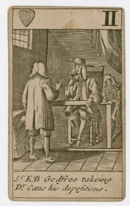 Popish Plot speelkaart door English School