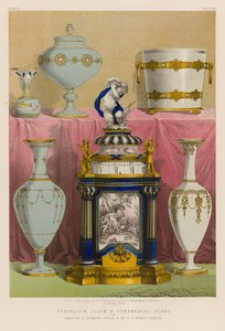 Porseleinen Klok en Decoratief Glas