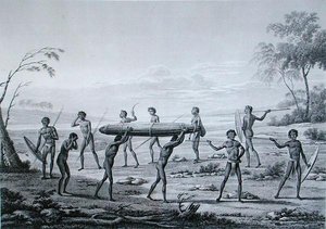 Port Jackson, Nieuw-Holland: Aborigines begrafenisceremonie, uit 