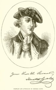Portret en handtekening van Generaal Gates