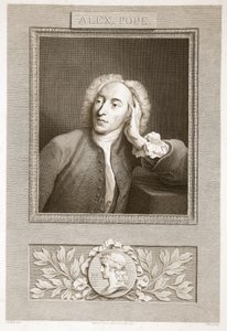 Portret van Alexander Pope, illustratie uit David Humes The History of England, uitgegeven door R. Bowyer, Londen, 1812 door English School