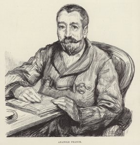 Portret van Anatole France door English School