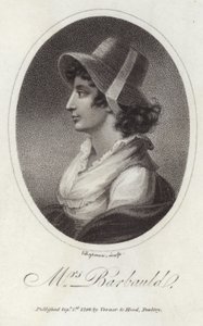 Portret van Anna Laetitia Barbauld door English School