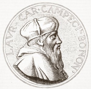 Portret van kardinaal Campeggio, illustratie uit De Geschiedenis van het Protestantisme door James Aitken Wylie, 1878 door English School