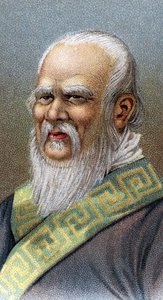 Portret van Confucius (551-479 v.Chr.) - Uit de serie Leaders of Men.