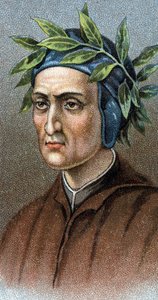 Portret van DANTE ALIGHIERI (1265-1321) Italiaanse dichter - Uit de serie 