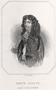 Portret van David Leslie, 1e Lord van Newark, 1835 door English School