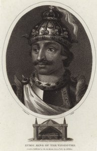 Portret van Euric, Koning van de Visigoten door English School