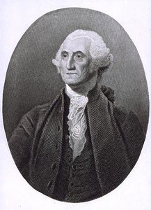 Portret van George Washington door English School