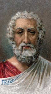 Portret van Homerus (9e-8e eeuw v.Chr.) - Griekse dichter - Uit de serie Leaders of Men.