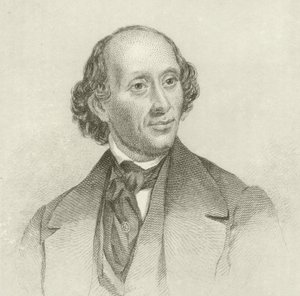Portret van Hans Christian Andersen door English School