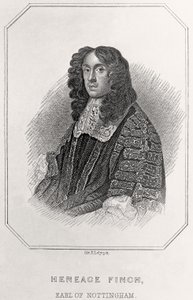 Portret van Heneage Finch, Graaf van Nottingham door English School