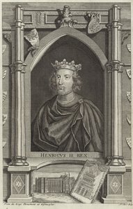 Portret van Hendrik III van Engeland door English School