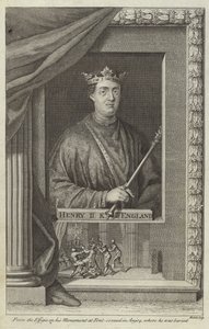 Portret van Hendrik II van Engeland door English School