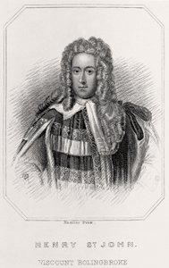 Portret van Henry St. John, Burggraaf Bolingbroke door English School
