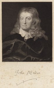 Portret van John Milton door English School