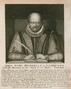 Portret van John Stow door English School