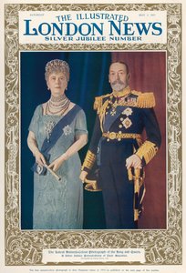 Portret van Koning George V en Koningin Mary uit The Illustrated London News, 4 mei 1935