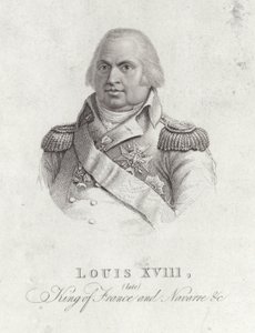 Portret van Koning Lodewijk XVIII door English School