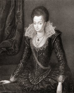 Portret van Lady Arabella Stuart uit Lodges British Portraits door English School