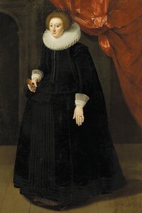 Portret van Lady Harbord door English School