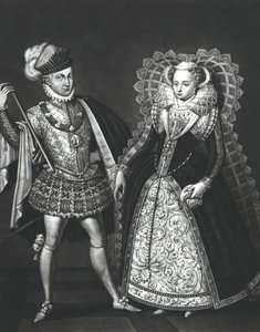 Portret van Mary Queen of Scots (1542-87) en Henry Stewart, Lord Darnley (1545-67), 29 juni 1565 door English School