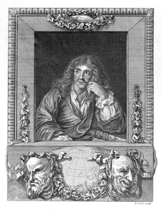 Portret van Molière door English School