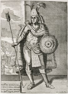 Portret van Montezuma II (1466-1520) uit 