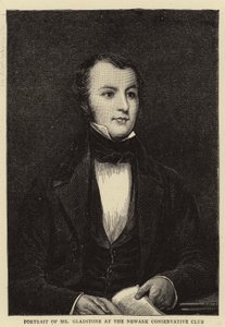 Portret van de heer Gladstone in de Newark Conservative Club door English School