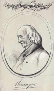 Portret van Pierre-Jean de Beranger door English School