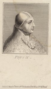 Portret van Paus Pius II door English School