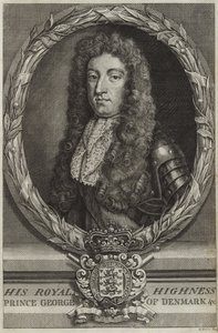Portret van Prins George van Denemarken door English School