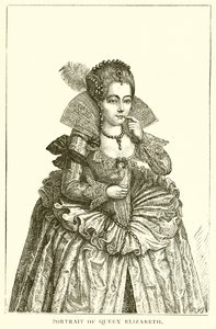 Portret van Koningin Elizabeth door English School