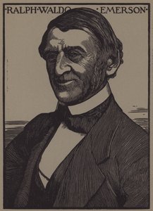 Portret van Ralph Waldo Emerson door English School