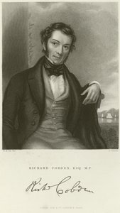 Portret van Richard Cobden door English School