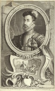 Portret van Robert Dudley, Graaf van Leicester door English School