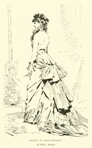 Portret van Sarah Bernhardt door English School